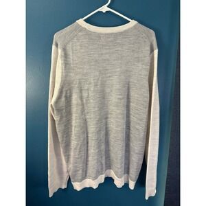 APT 9 Mens Long Sleeve Crew Neck‎ Sweater XL Gray White Standard Fit